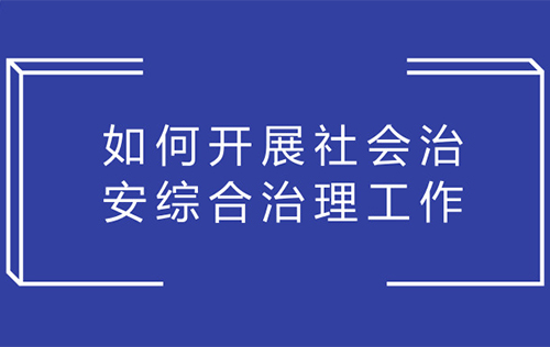 新形势下做好社会治安综合治理